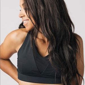 Zyia Adjustable Mesh Bra in Black